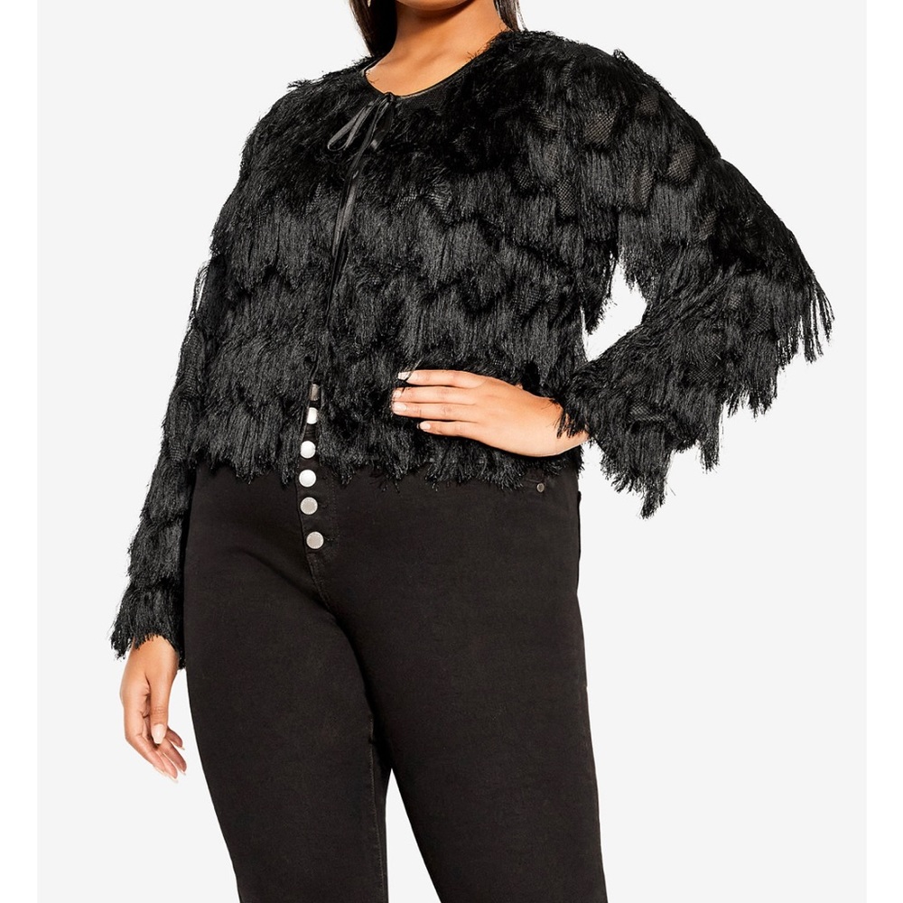 City Chic Trendy Plus Size Spring Fling Jacket